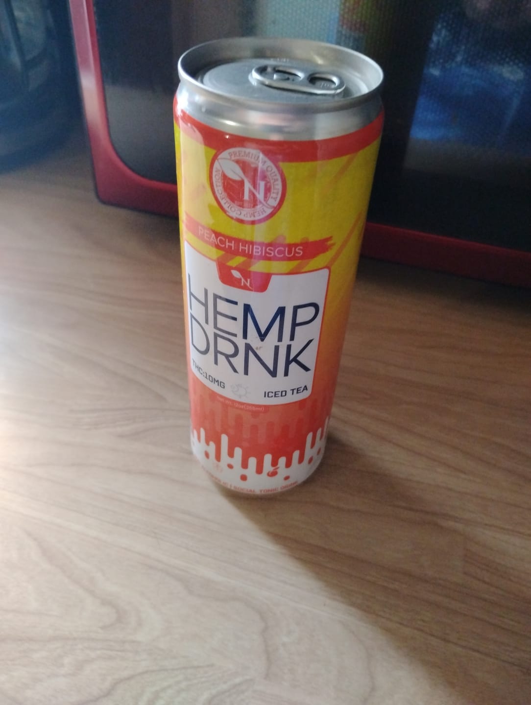 Customer photo review of DELTA 9 + CBD BEVERAGE - Peach Hibiscus - 50MG - 4 PACK