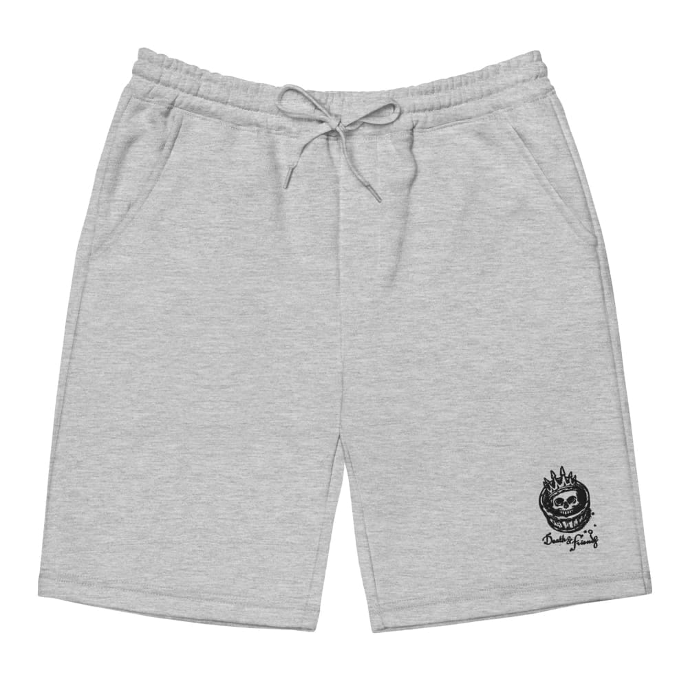 Customer photo review of Men's Fleece Shorts "No Kings" Jogging Shorts - Death and Friends - Goth Workout Clothes