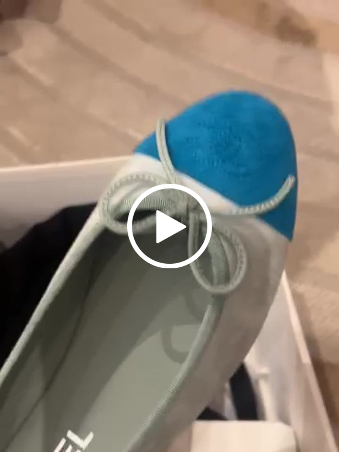 Customer video review of CC 25C Ballet Flat Two-tone Suede Calfskin