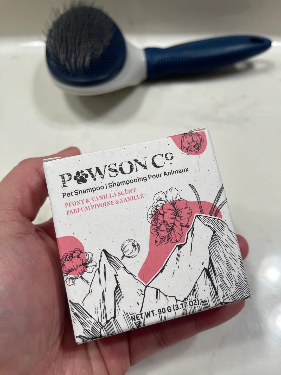 Customer photo review of Pet Shampoo Bar – Peony & Vanilla for Dogs | VIORI