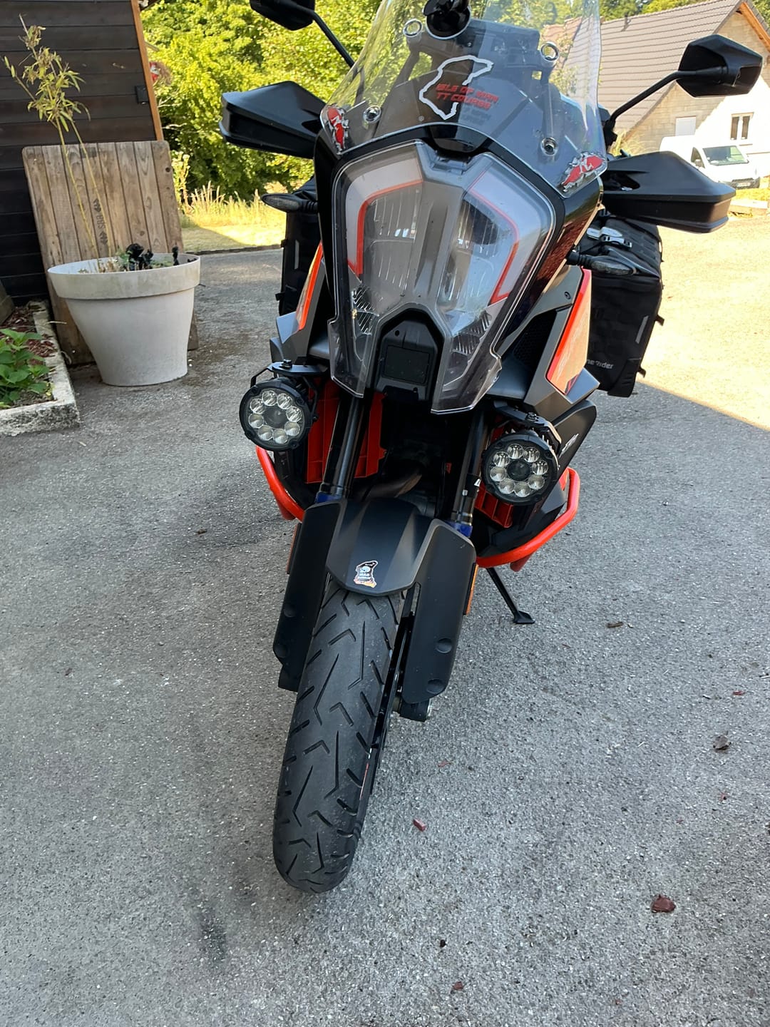 Customer photo review of Under Nose Mount for Motorcycle Lights