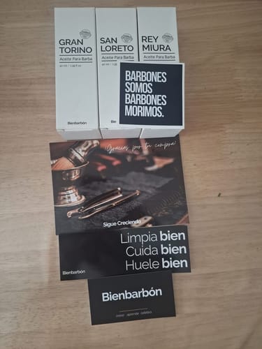 Customer photo review of 3 Aceites + 1 Shampoo Para Barba · Paquete 4 Piezas