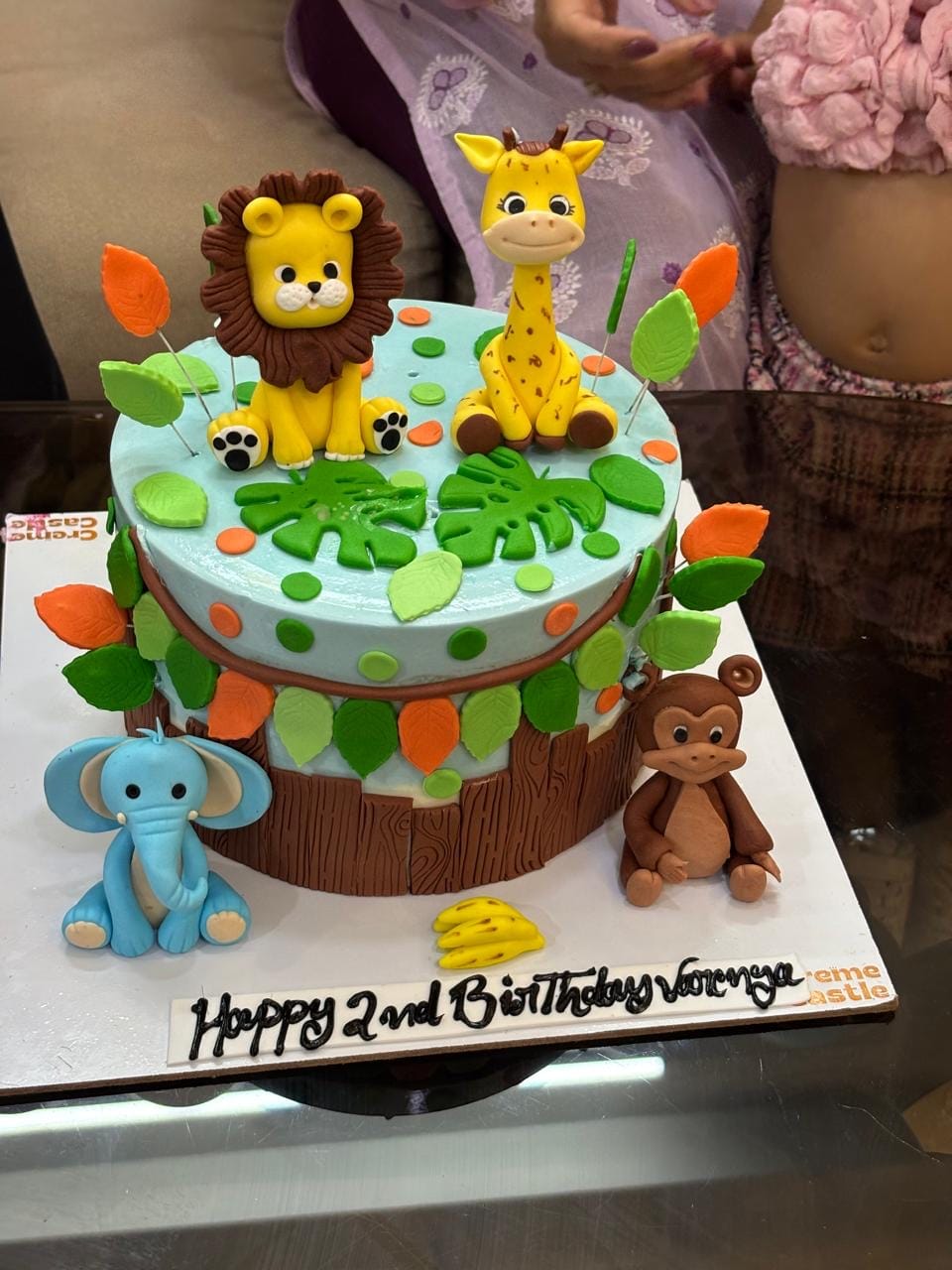 Customer photo review of Jungle Safari Animals Birthday Cake