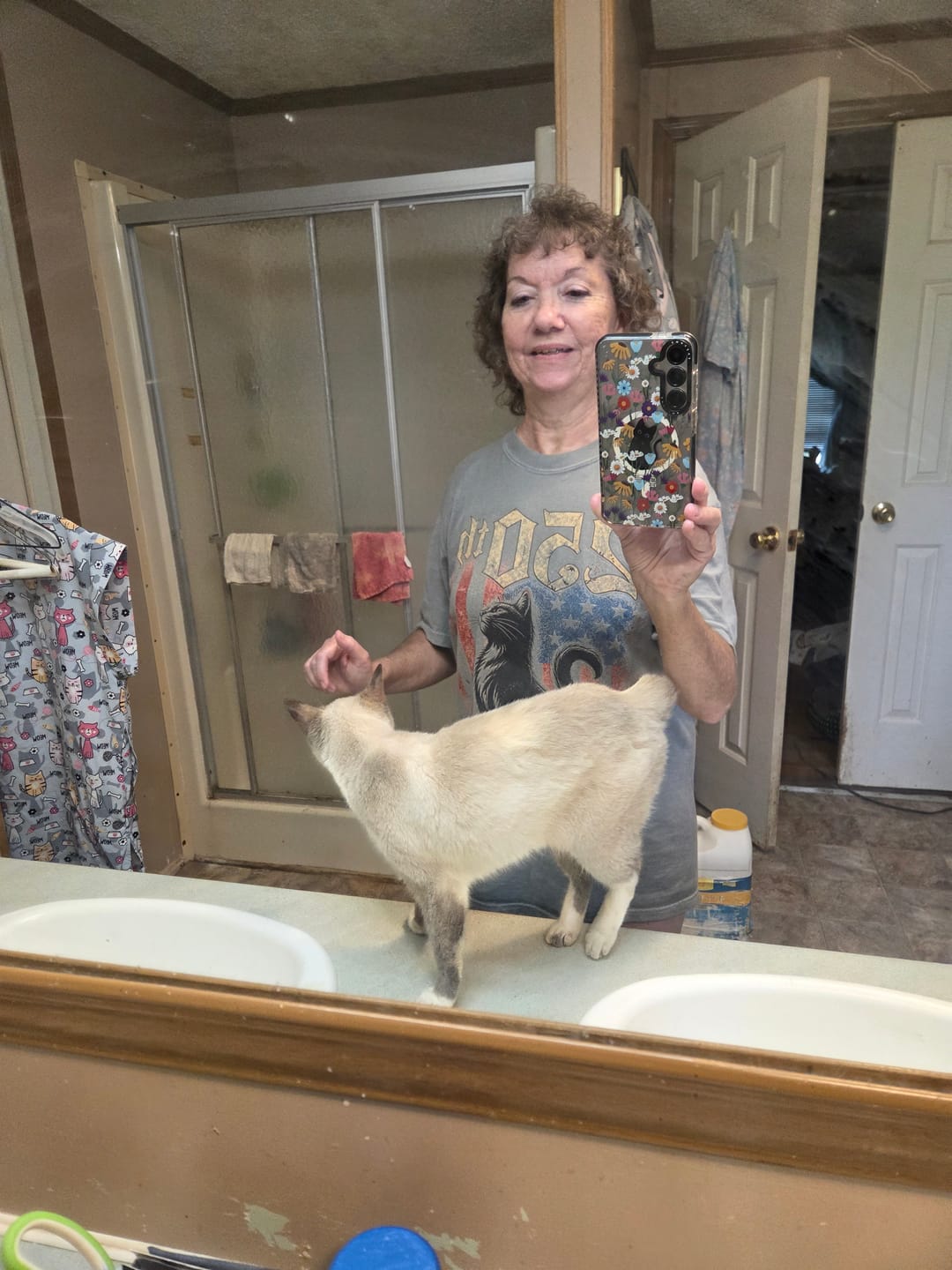 Customer photo review of Free As A Cat T-Shirt