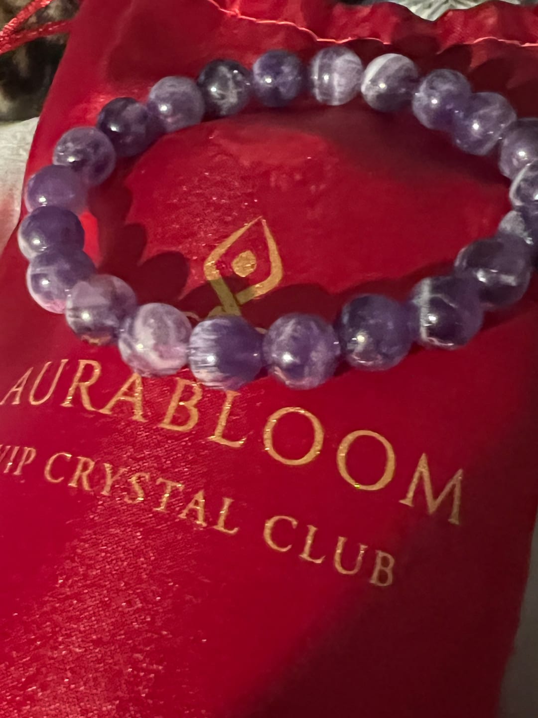 Customer photo review of Amethyst Sensory Bracelet