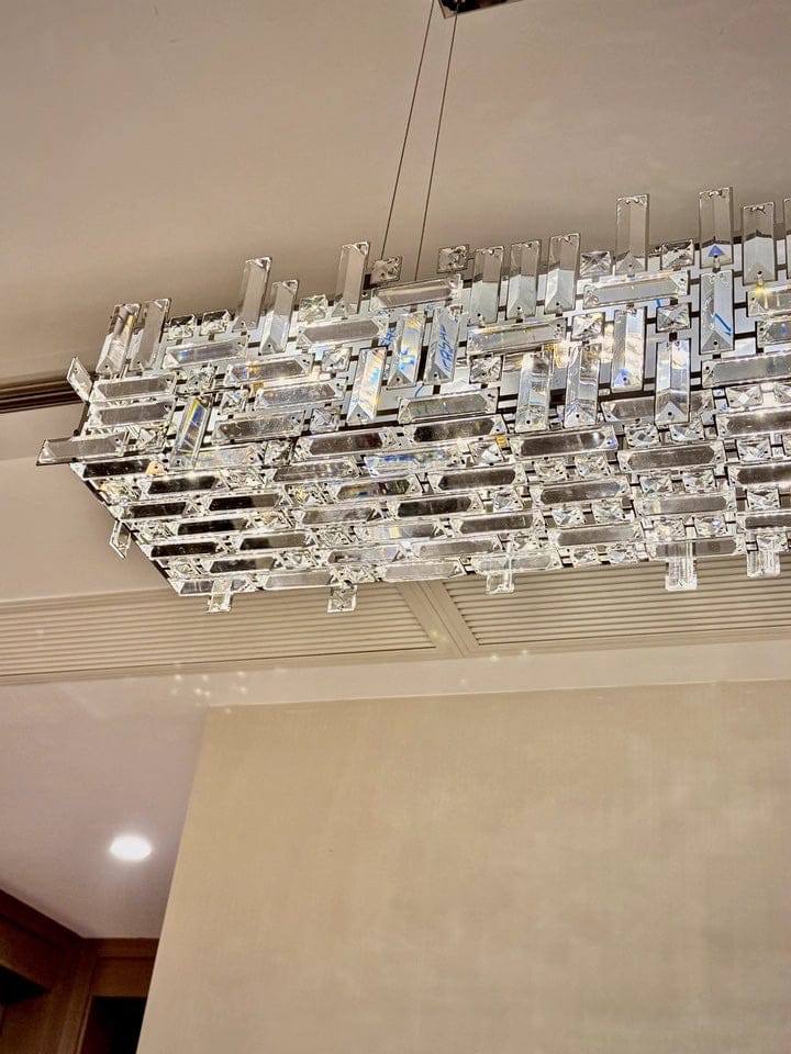 Customer photo review of Żyrandol kryształowy LED do salonu i jadalni | CRISTALLO