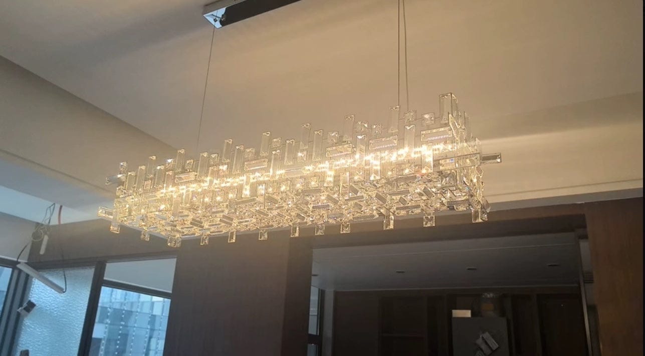 Customer photo review of Żyrandol kryształowy LED do salonu i jadalni | CRISTALLO