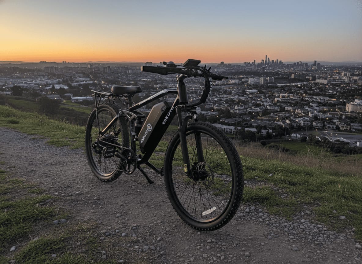 Customer photo review of Eskute® M200F 27.5" Full Suspension Electric Bike