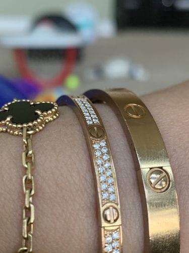 Customer photo review of LOVE BRACELET 3.65MM DIAMOND-PAVED