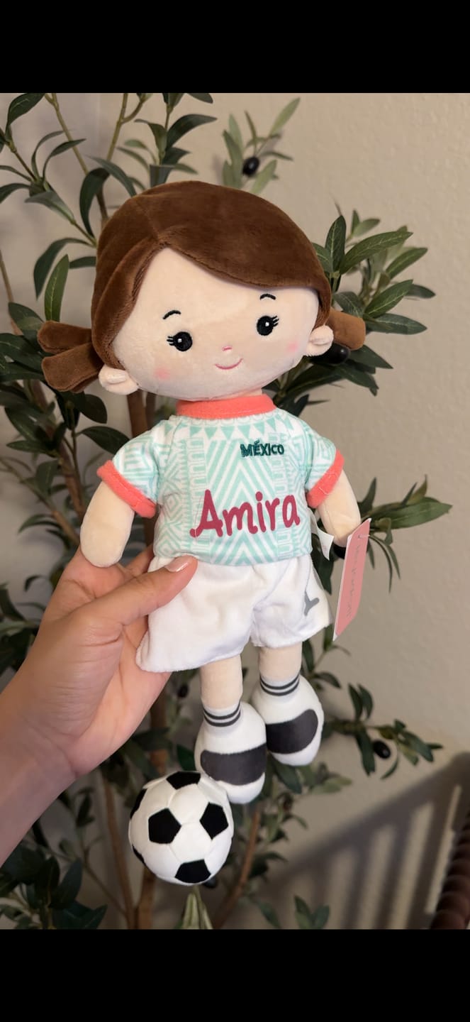 Customer photo review of [PRE-ORDER] Personalized Soccer Girl - MEX (2 Skin Tones)