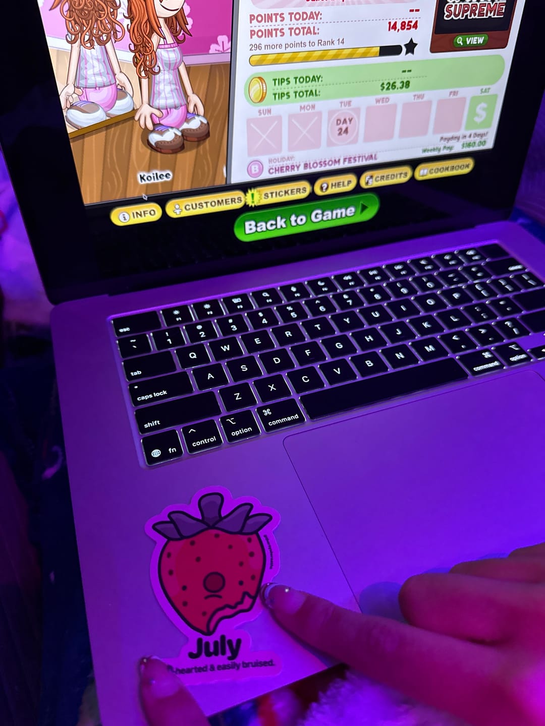 Customer photo review of Free Mystery Forgotten Fruit Month Stickers