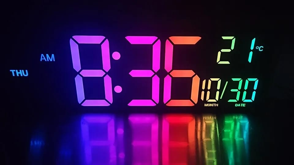 Customer photo review of 16" LED Digital Wall Clock with Remote