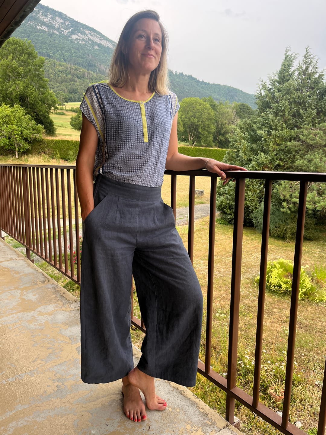 Customer photo review of Pantalon Briac - lin stone wash Brume d’Azur
