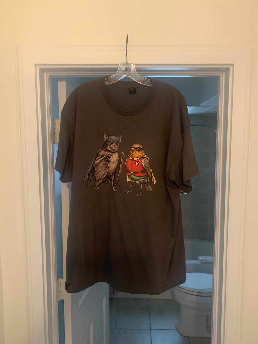 Customer photo review of Blue Beanie Owl T-Shirt