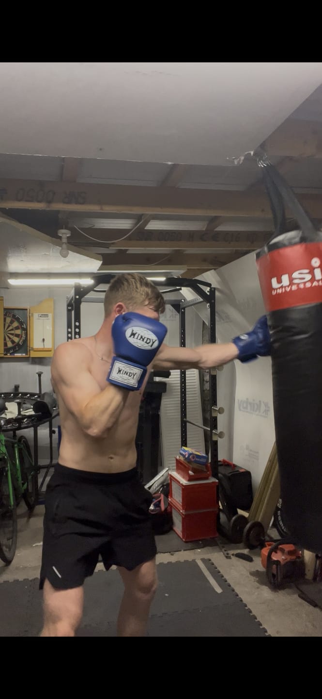 Customer photo review of Windy BGVH Blue Boxing Gloves