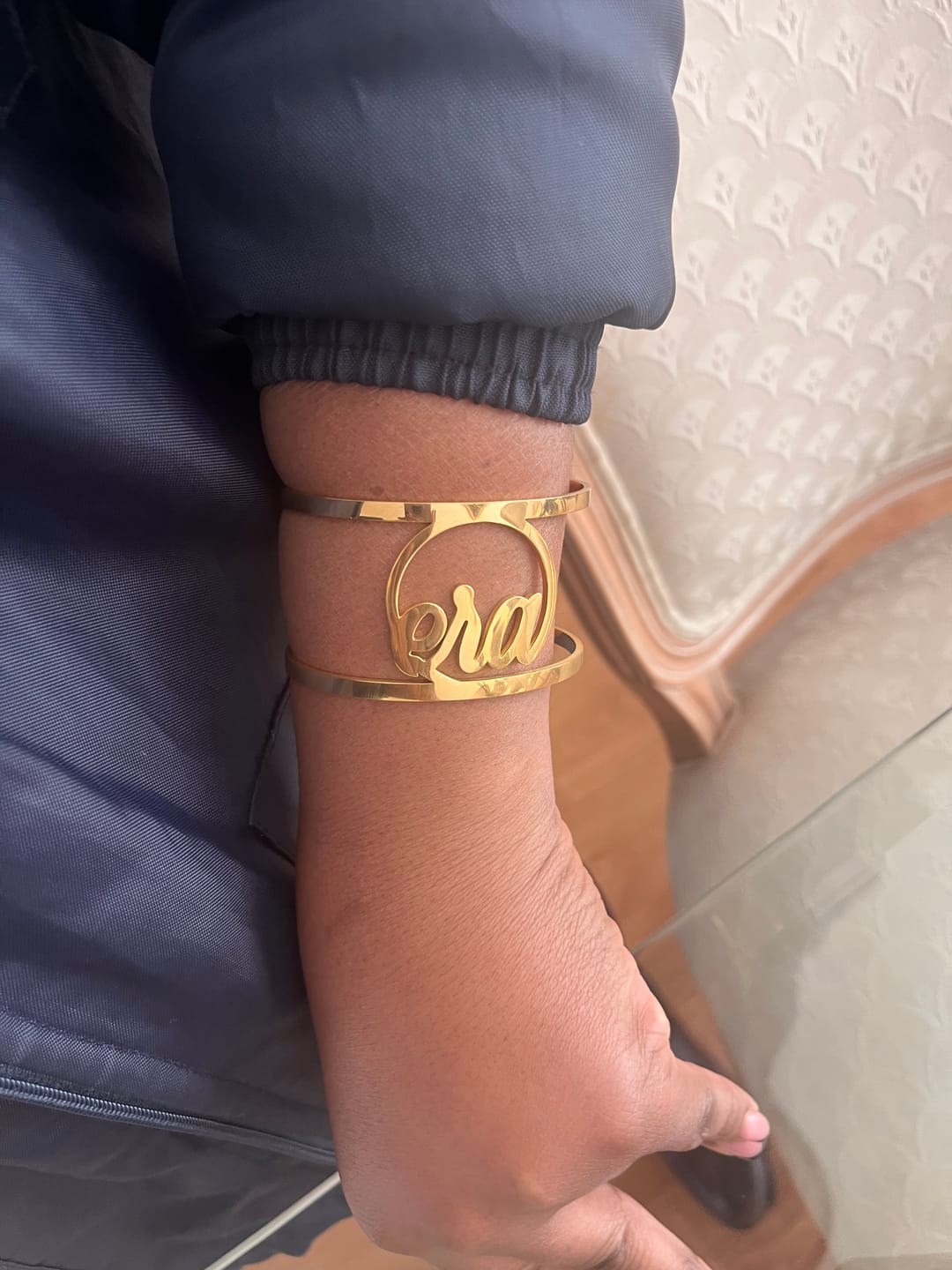 Customer photo review of Gold ERA Signature Cuff Bracelet