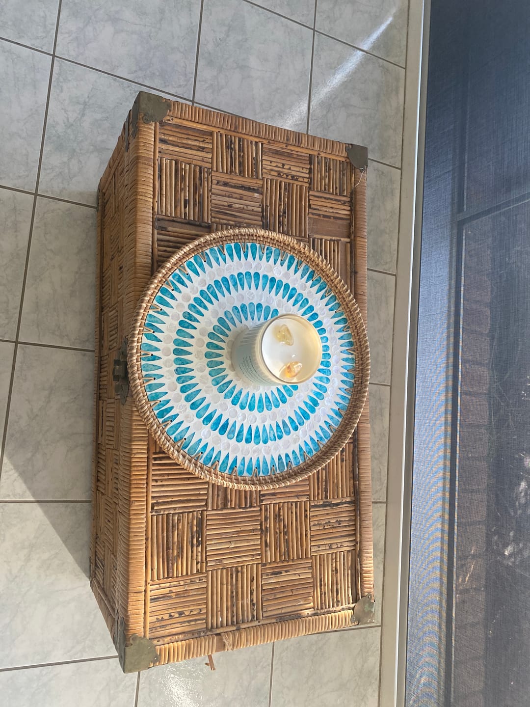 Customer photo review of Serene Large Rattan Tray