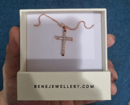 Customer photo review of Leona Cross Necklace