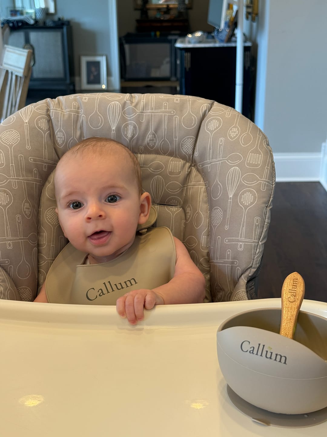 Customer photo review of Noah + Nori™ Personalized Baby Feeding Set