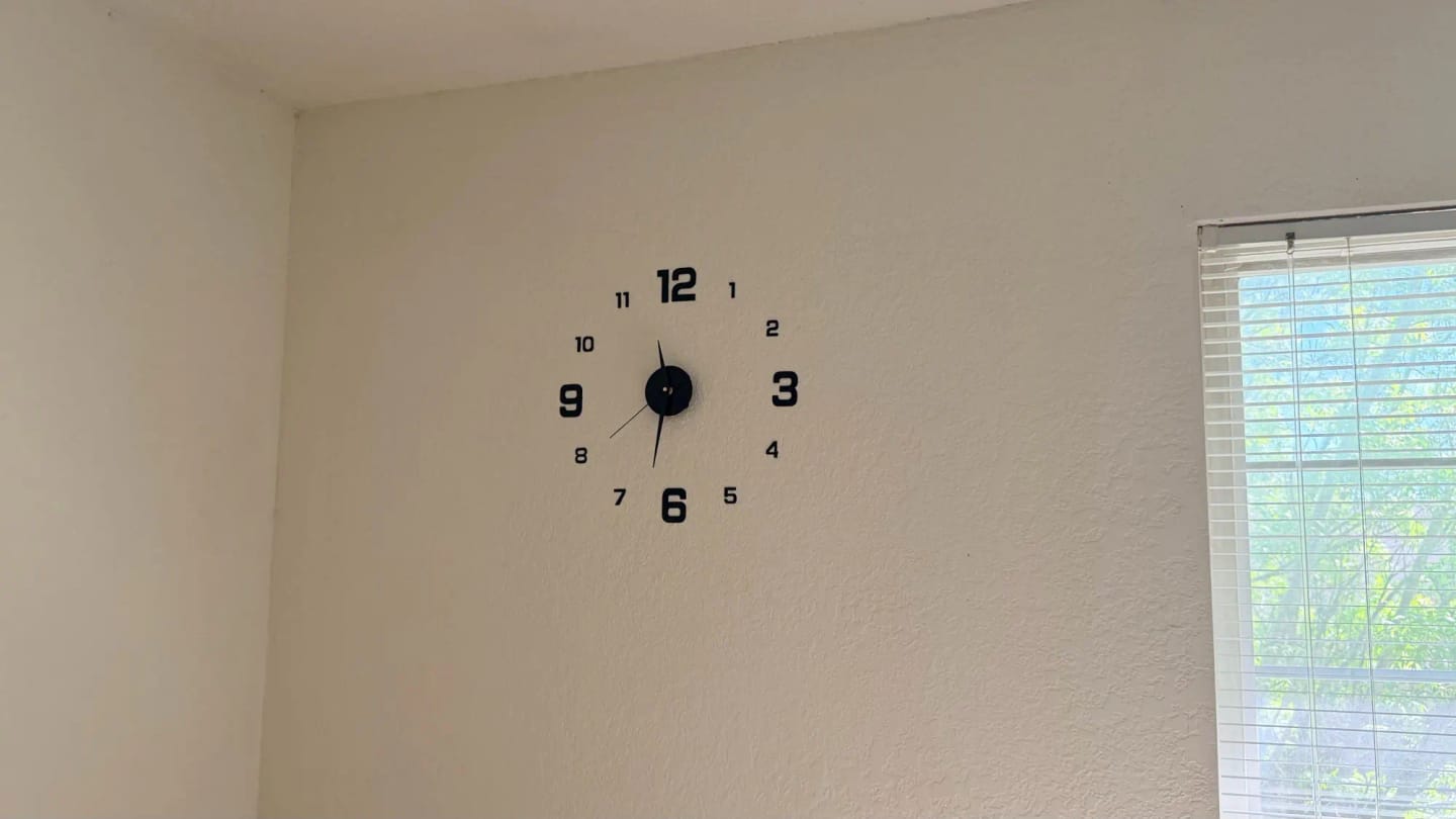 Customer photo review of 3D Frameless DIY Wall Clock