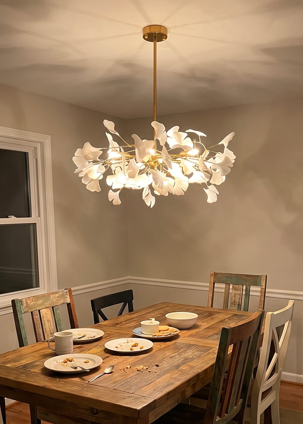 Customer photo review of WOMO Gingko Leaf Chandelier-WM2205