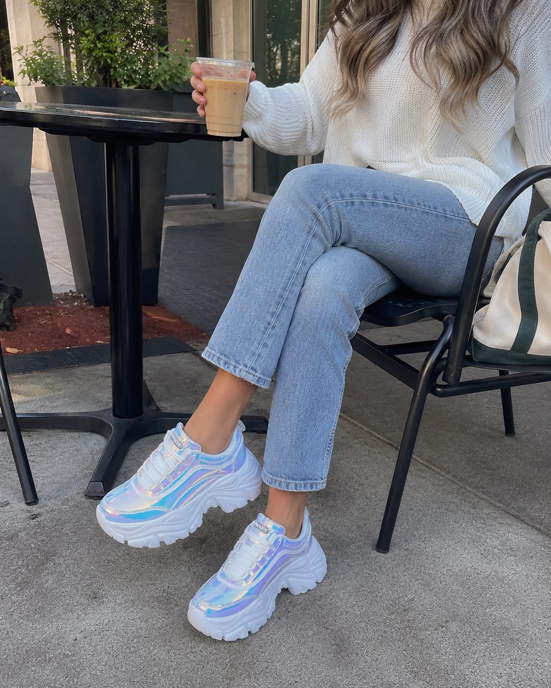 Customer photo review of Lucky Step Chunky Platform Sneakers