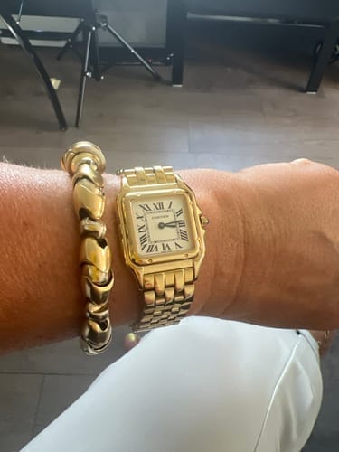Customer photo review of PANTHERE 27MM GOLD CASE WHITE DIAL