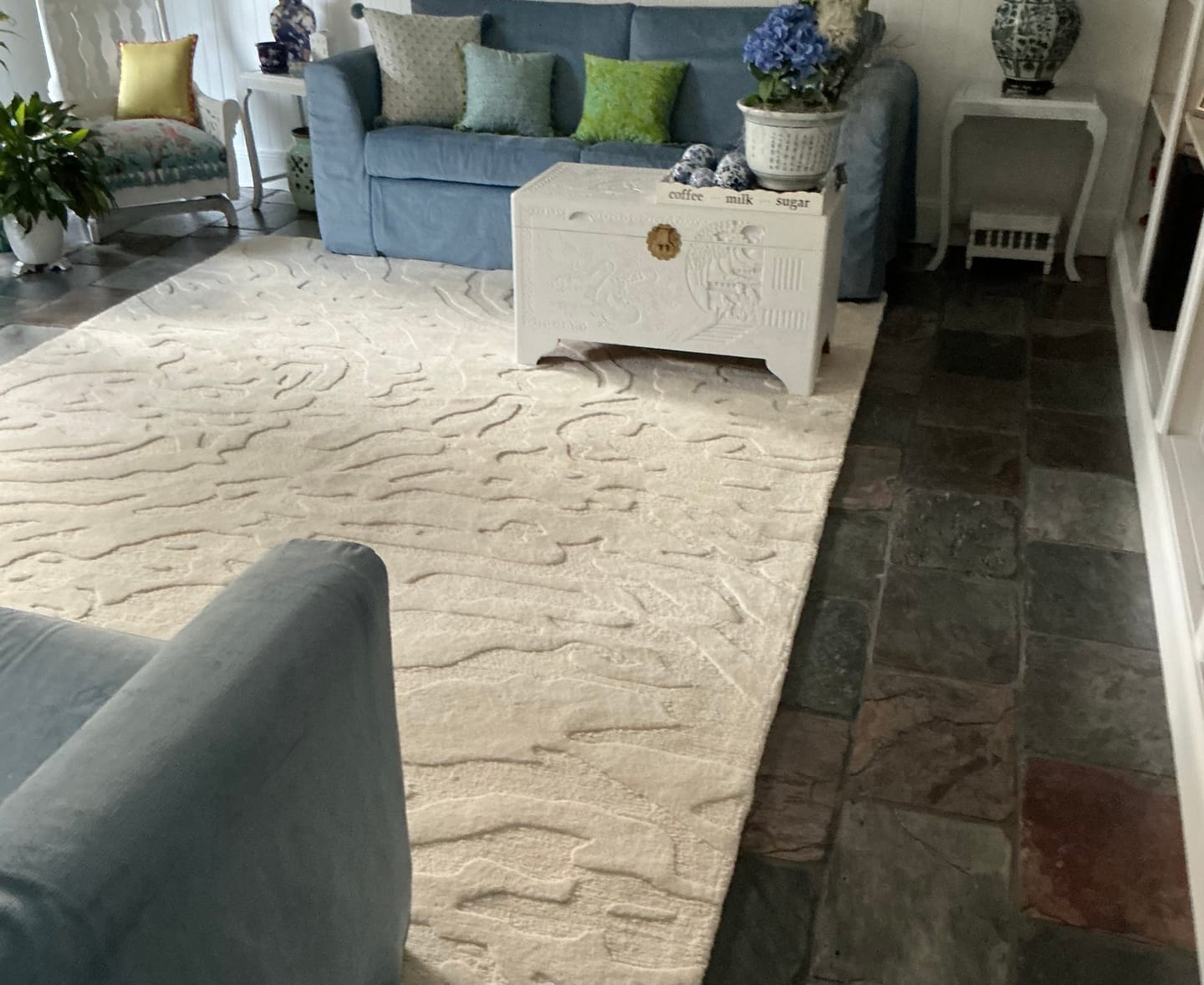 Customer photo review of Cove Ivory Wool Rug