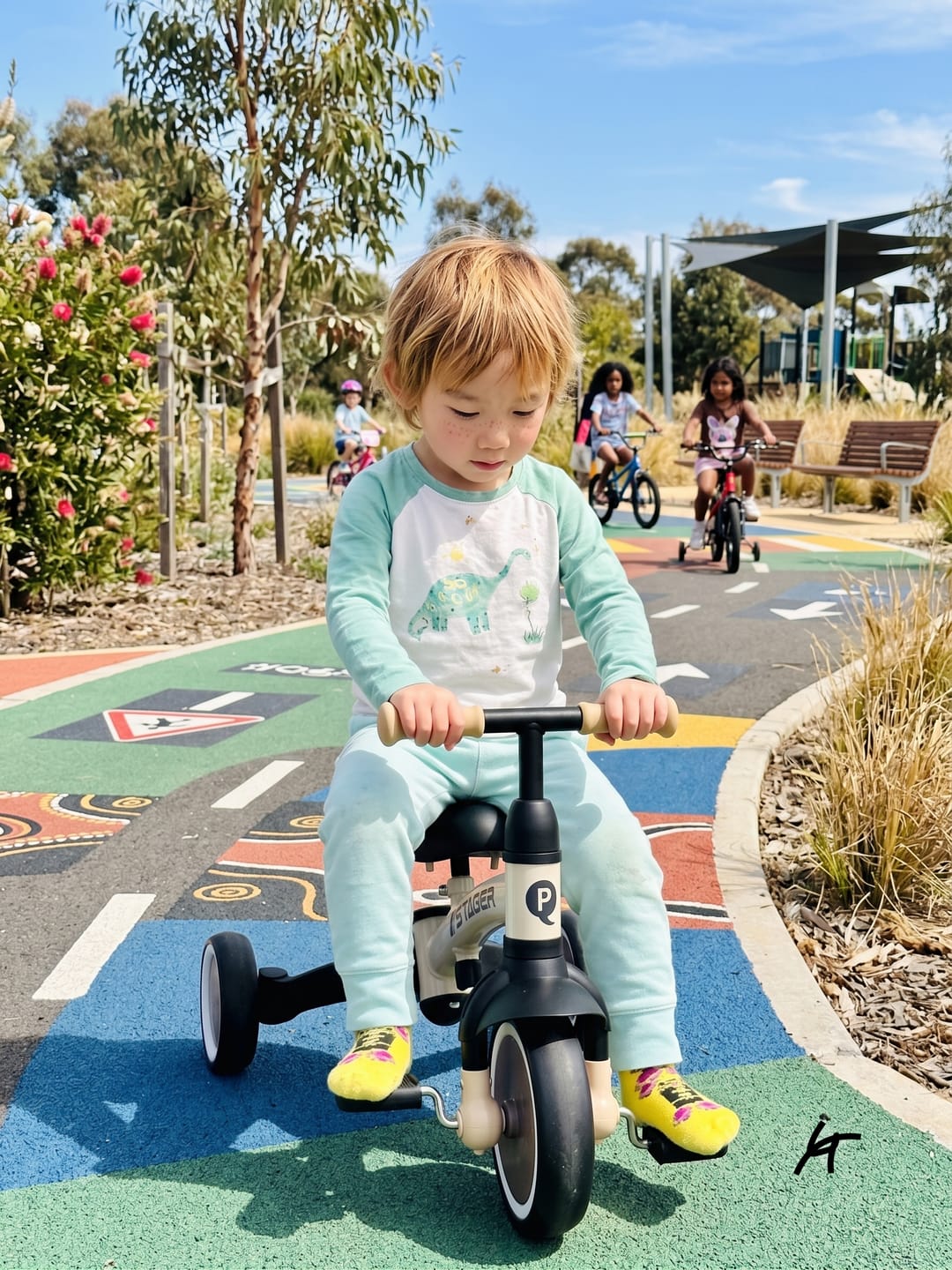 Customer photo review of Stager 3-in-1 Kids Trike – Push, Pedal & Balance Bike (Ages 2–6)