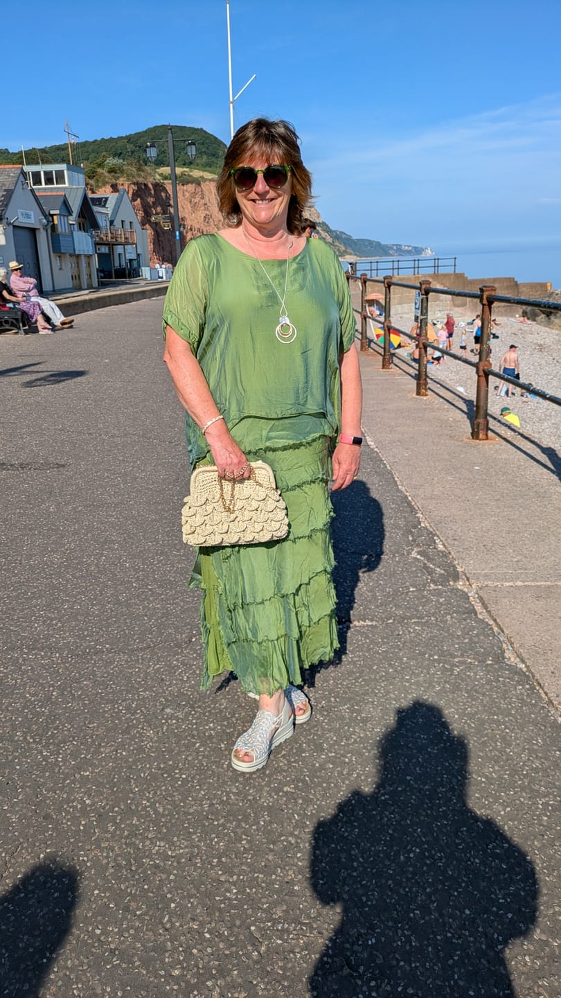 Customer photo review of Freya - Silk Maxi Dress