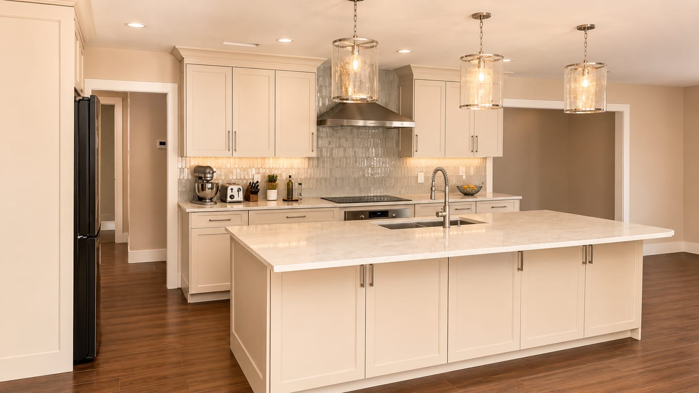 Customer photo review of Modern 1-Light Water Rippled Glass Cylinder Single Pendant