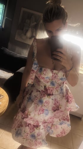 Customer photo review of Floral mini φόρεμα