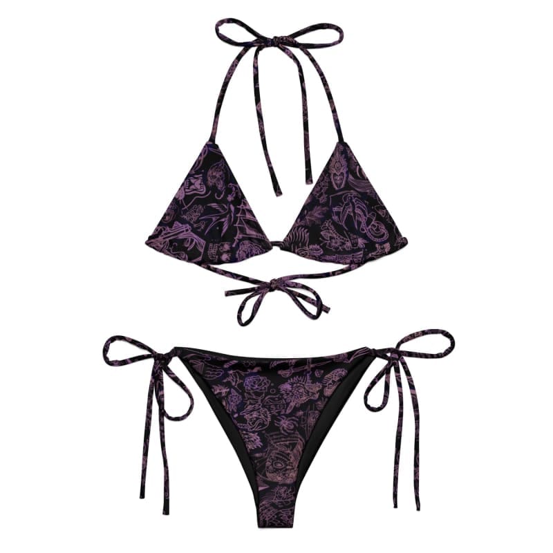 Customer photo review of Full Set "Carbon Sheet" String Alternative Bikini - Death and Friends - Alternative Swimwear