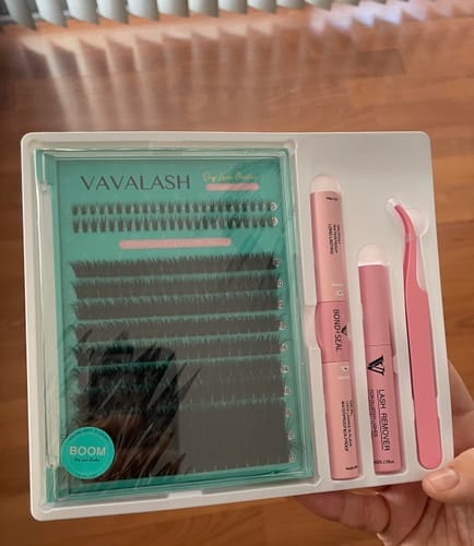 Customer photo review of BOOOM Lash Clusters