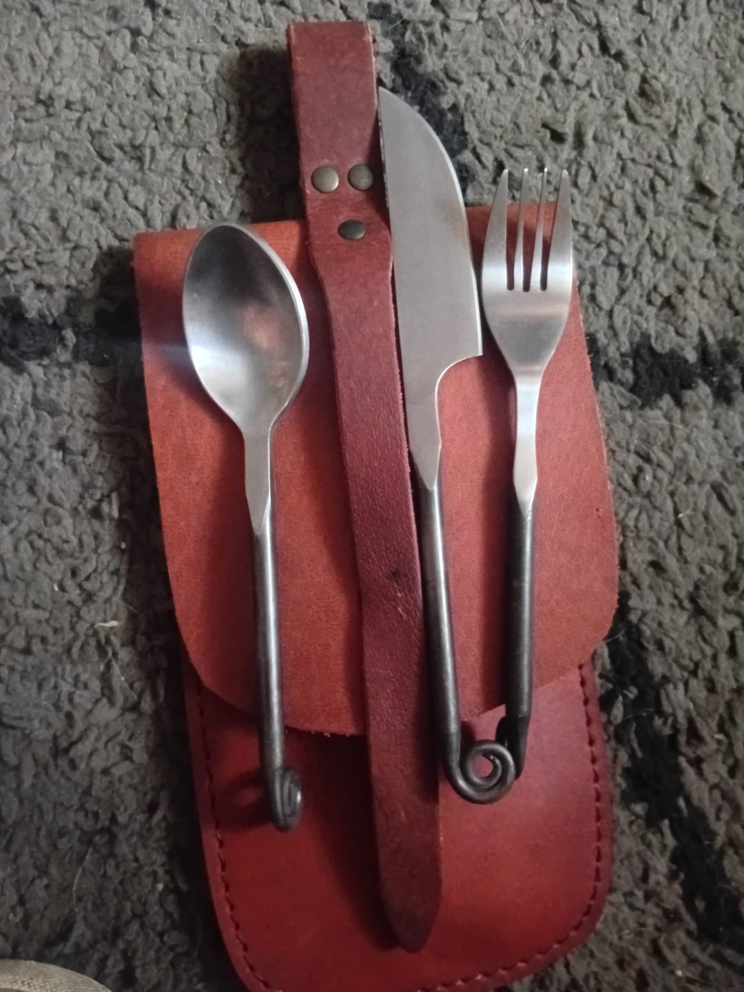Customer photo review of Hand-Forged Cutlery Set