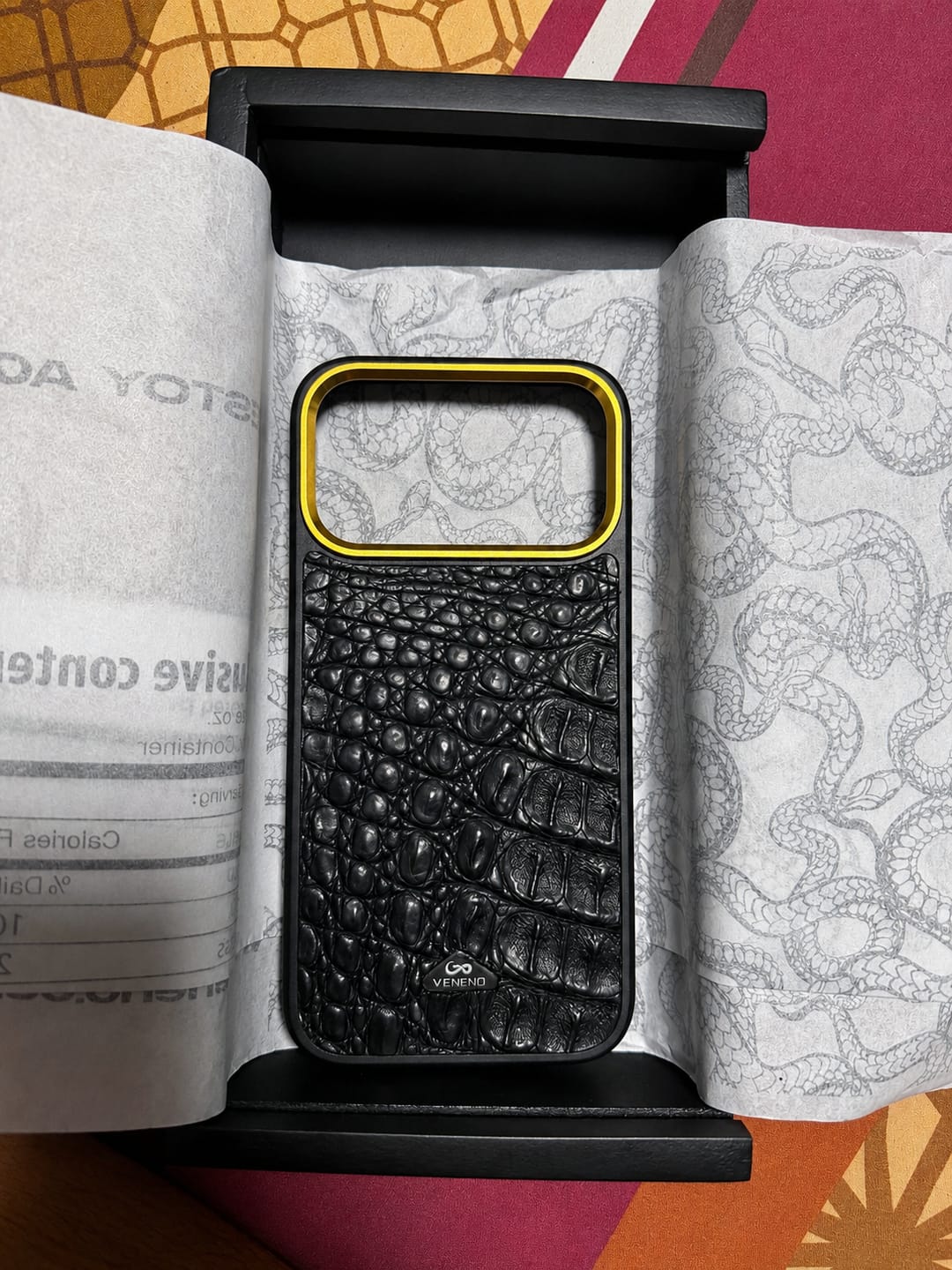 Customer photo review of Funda iPhone 17 Pro Max Billionaire Croc Black