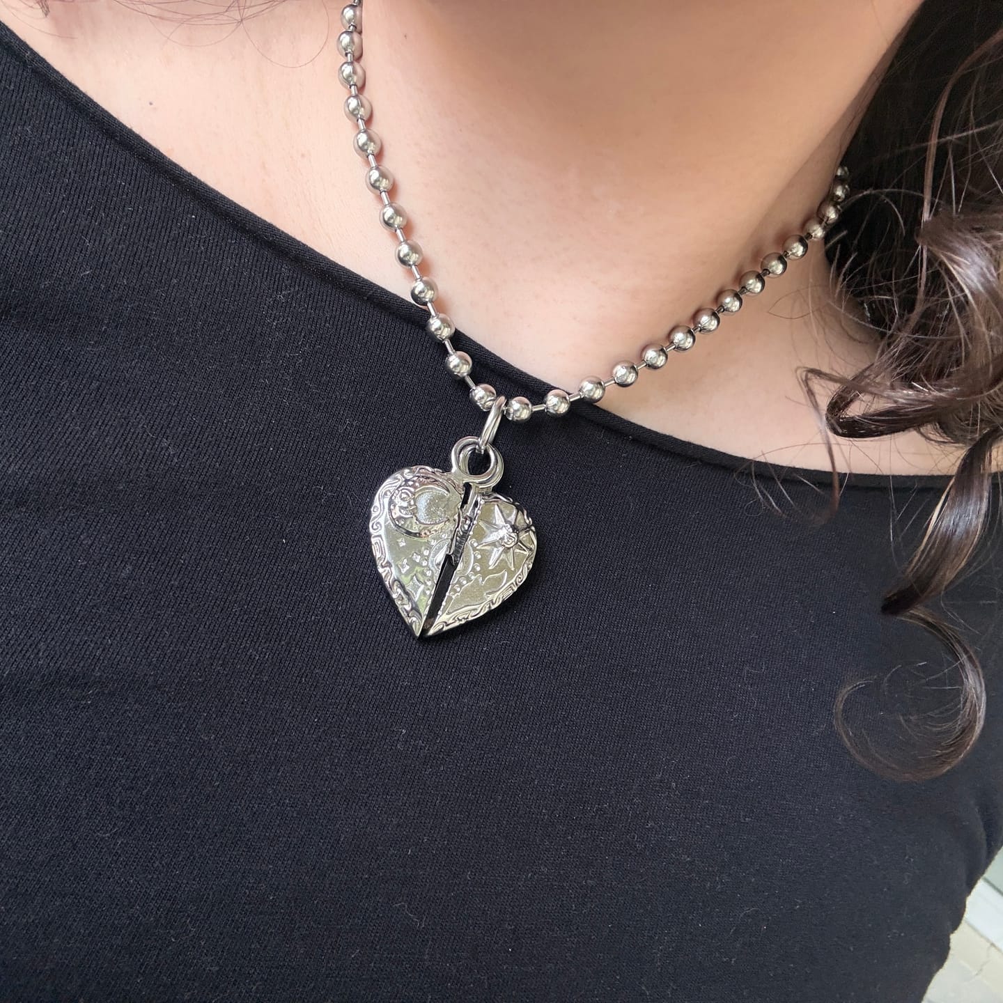 Customer photo review of COSMIC HEART PENDANT