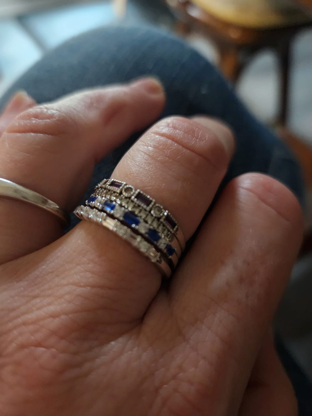 Customer photo review of Art Deco CZ Eternity Ring in Sterling Silver