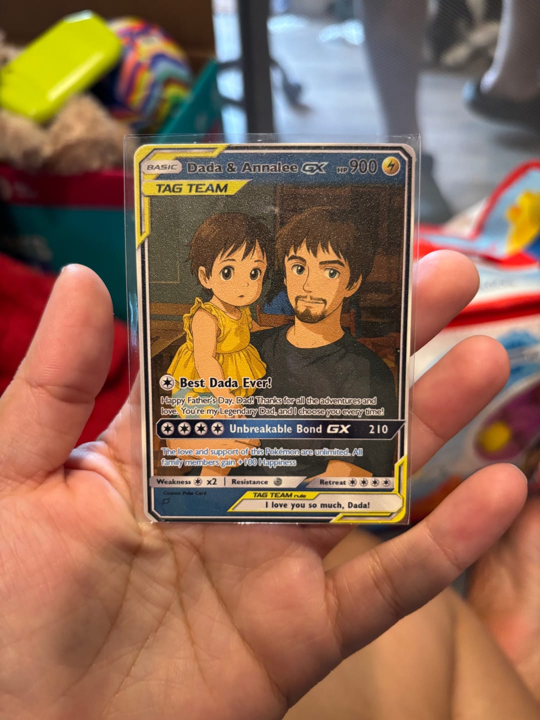 Customer photo review of Custom Pokemon Card for Dad - Anime-Inspired Personalized Pokemon Card for Dad - Perfect Gift for Dad - CPC-60