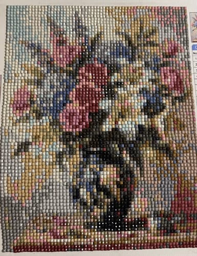Customer photo review of Pink Rose Lily Hydrangea Bouquet (Diamond Painting)