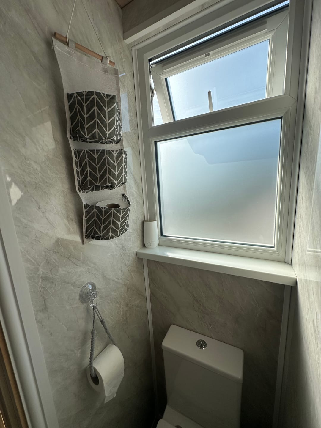 Customer photo review of 10mm Storm Grey Marble Gloss Shower Panel 1M x 2.4M