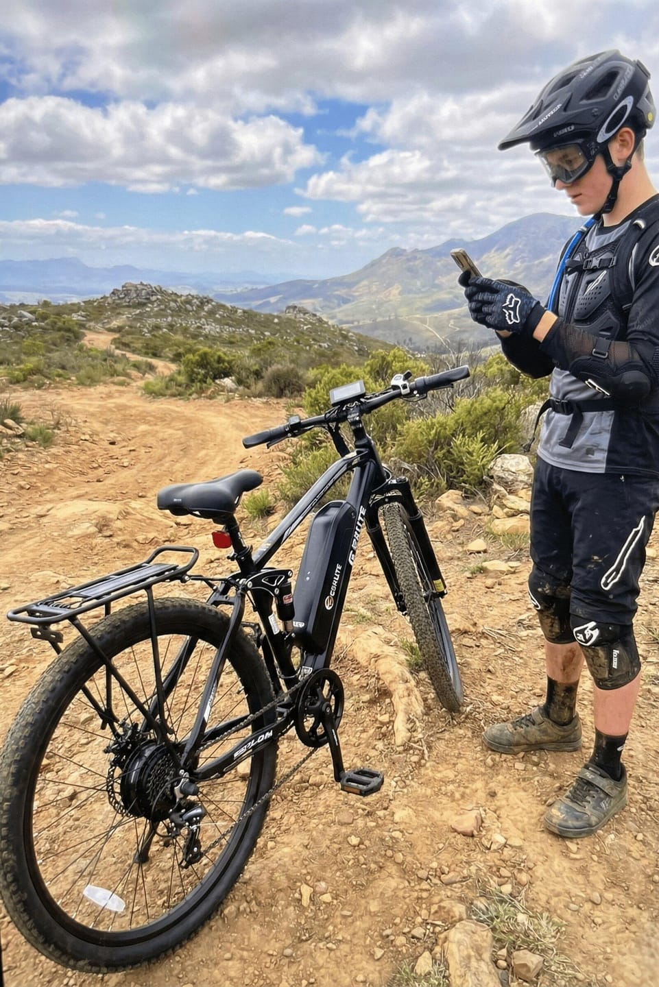 Customer photo review of Eskute® M200F 27.5" Full Suspension Electric Bike