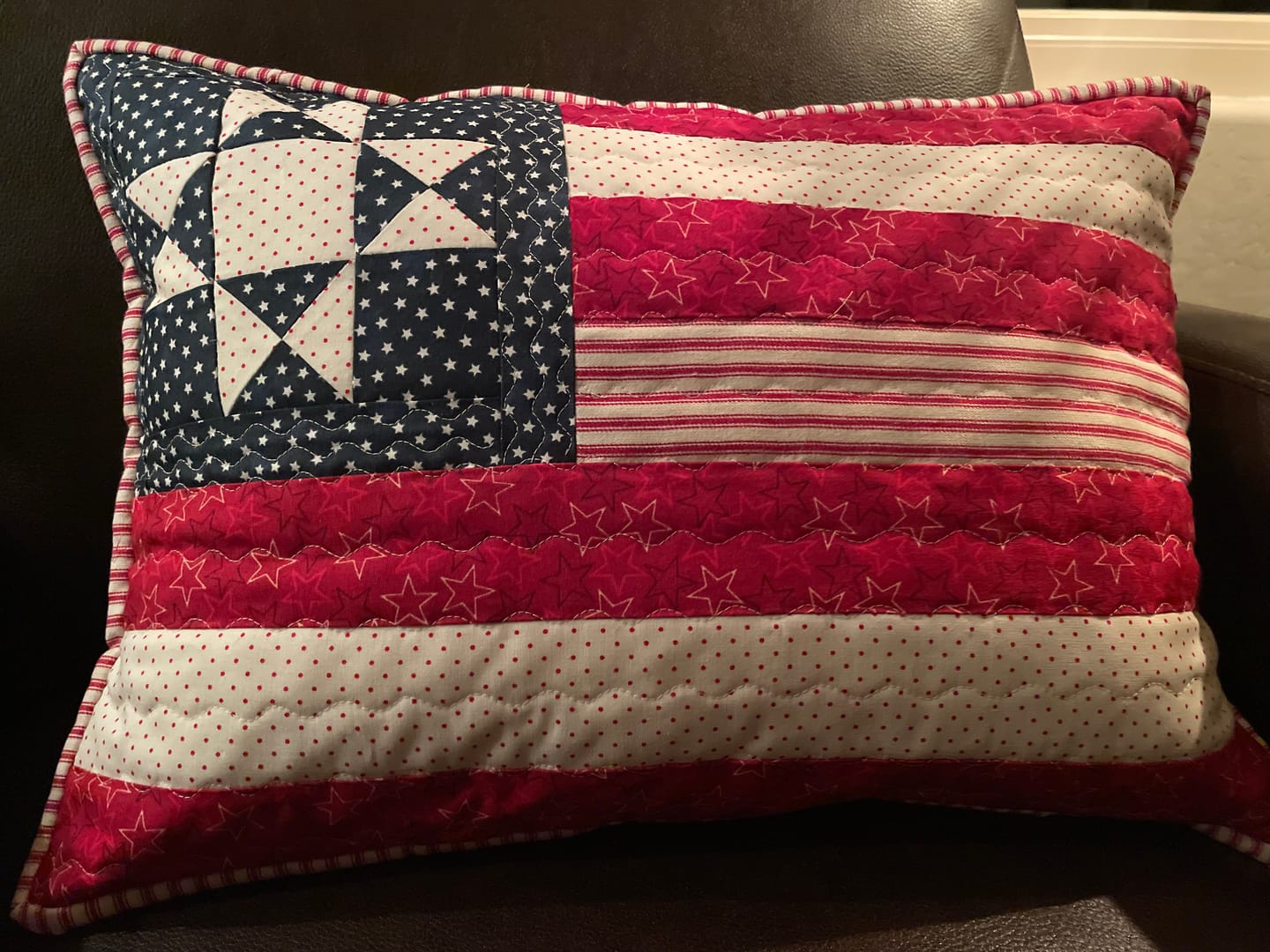 Customer photo review of Summer Sparkler Two Quilted Pillow Pattern | Digital PDF Pattern