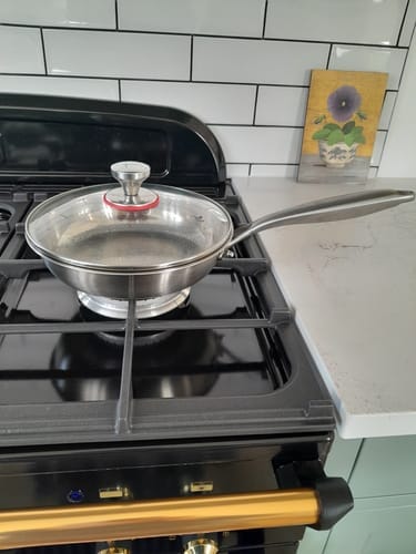 Customer photo review of Nonna's Kitchen - Hand Hammered Titanium Pan