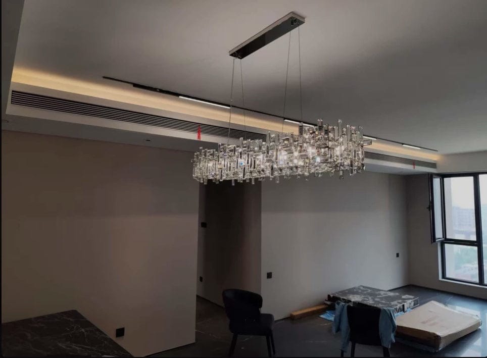 Customer photo review of Żyrandol kryształowy LED do salonu i jadalni | CRISTALLO