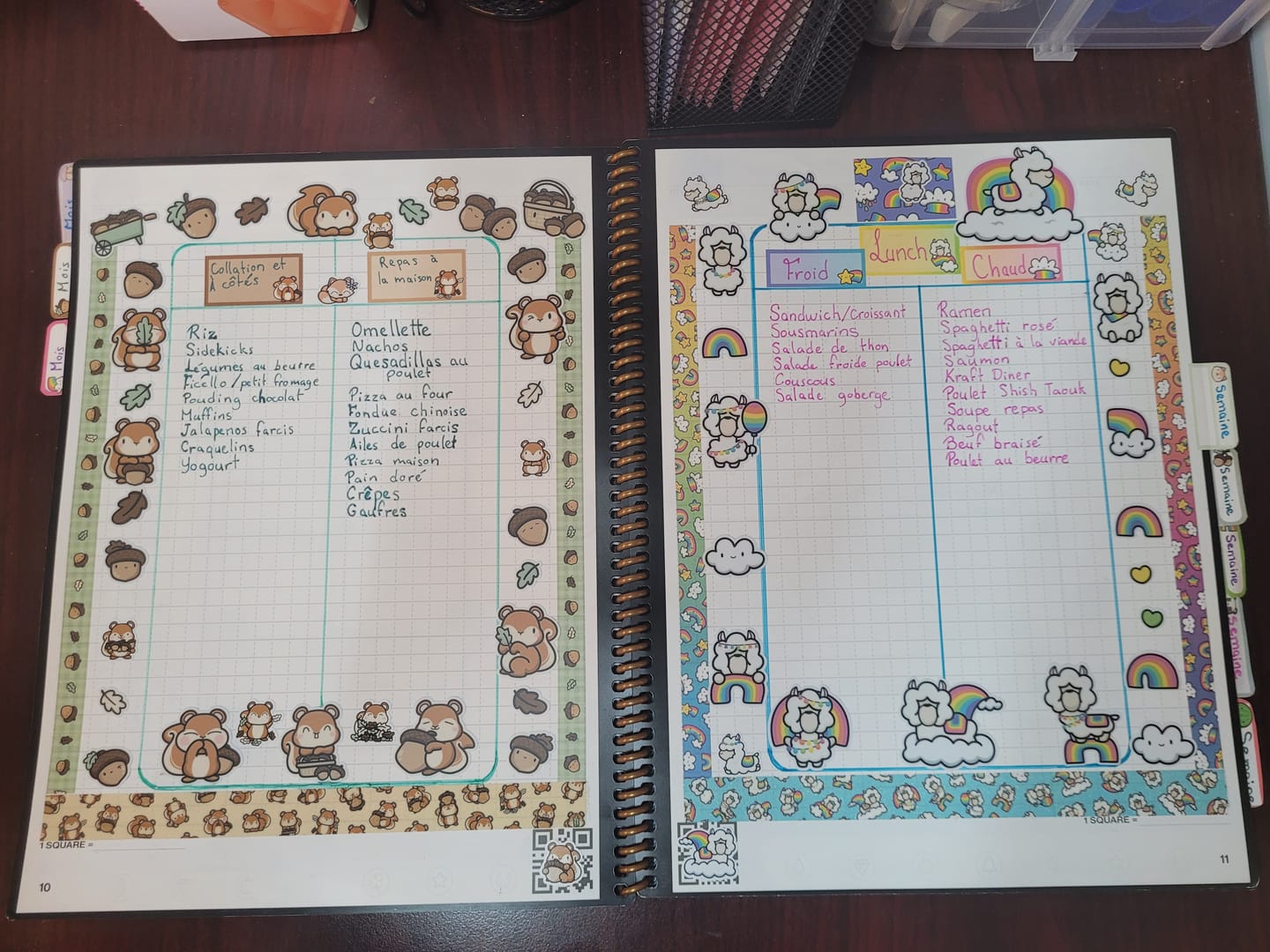 Customer photo review of Cute Squirrels Planner Stickers
