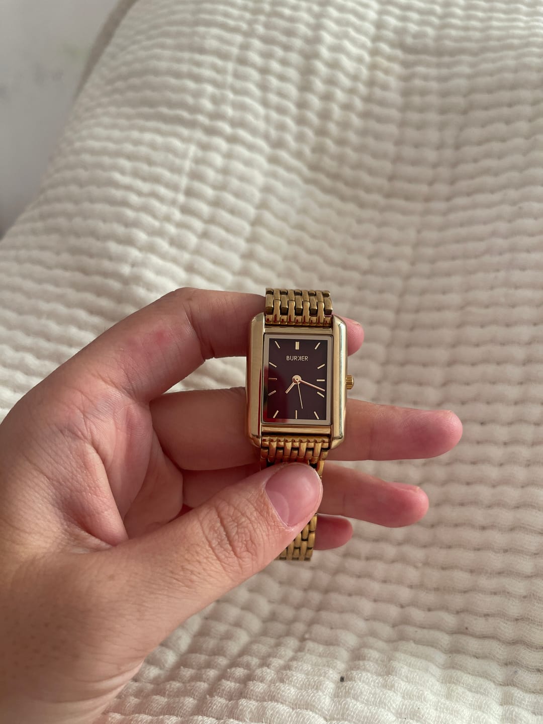 Customer photo review of Olivia Gold Burgundy