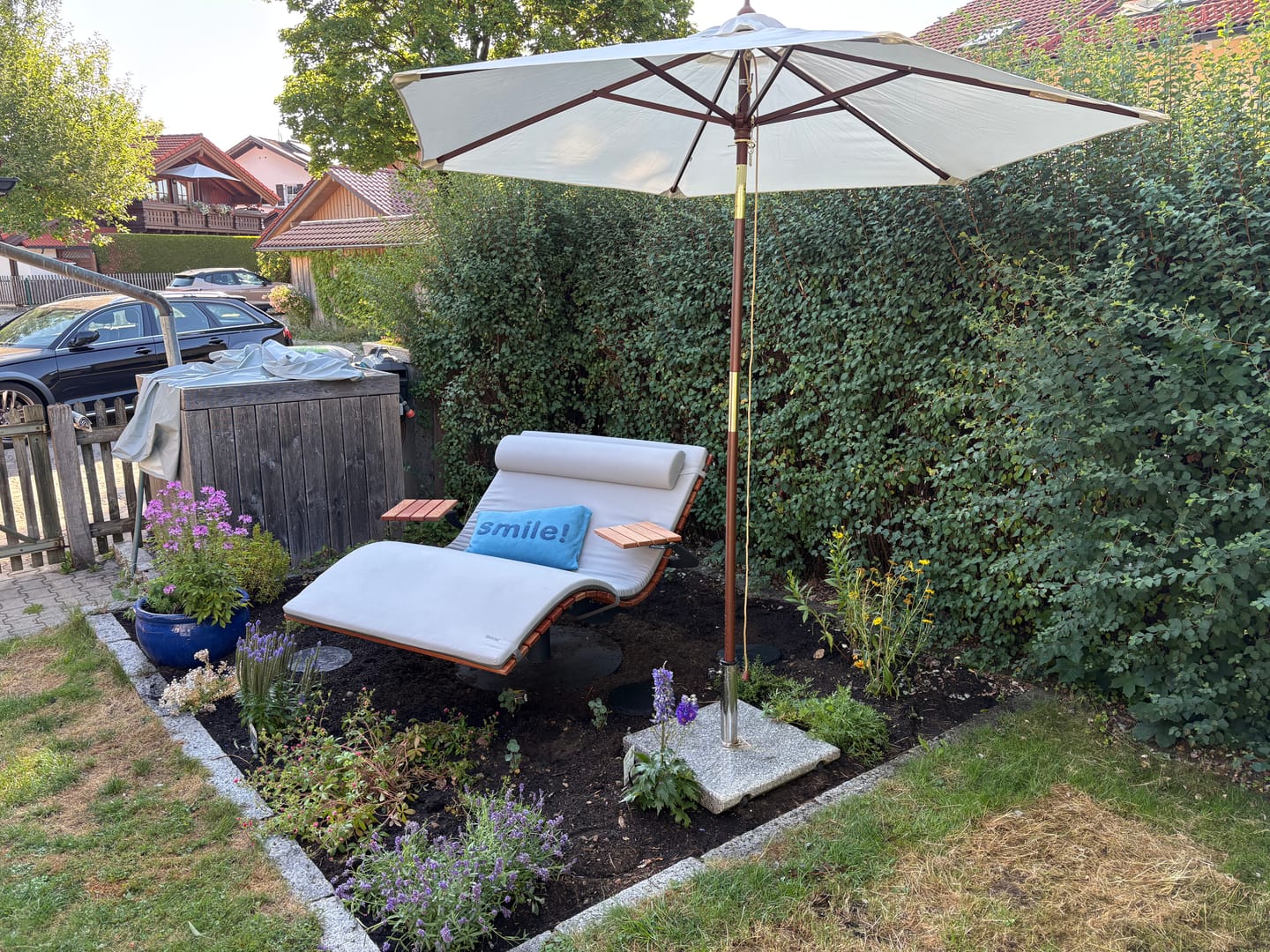 Customer photo review of MEBE Wave Lounge - drehbare Gartenliege für 2 Personen