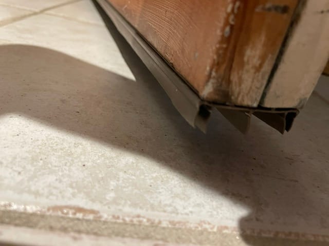 Customer photo review of Pease Slide-On Steel Door Sweep