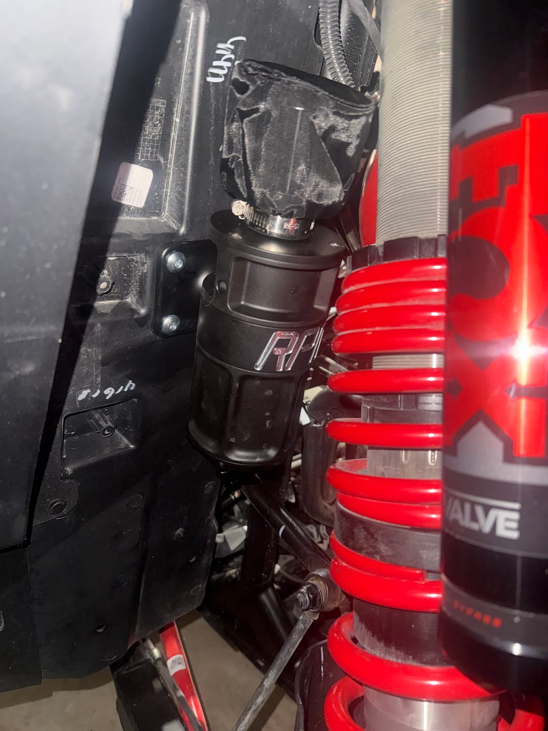 Customer photo review of RPM Polaris RZR Turbo, XPT, Turbo R, Pro S, & Pro XP 4-Stage Oil Catch Can Kit